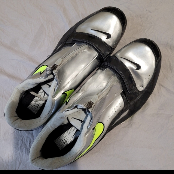 Nike Rival Track/Field Running Spike shoes Men's SZ 11 Silver neon green black - Picture 4 of 11